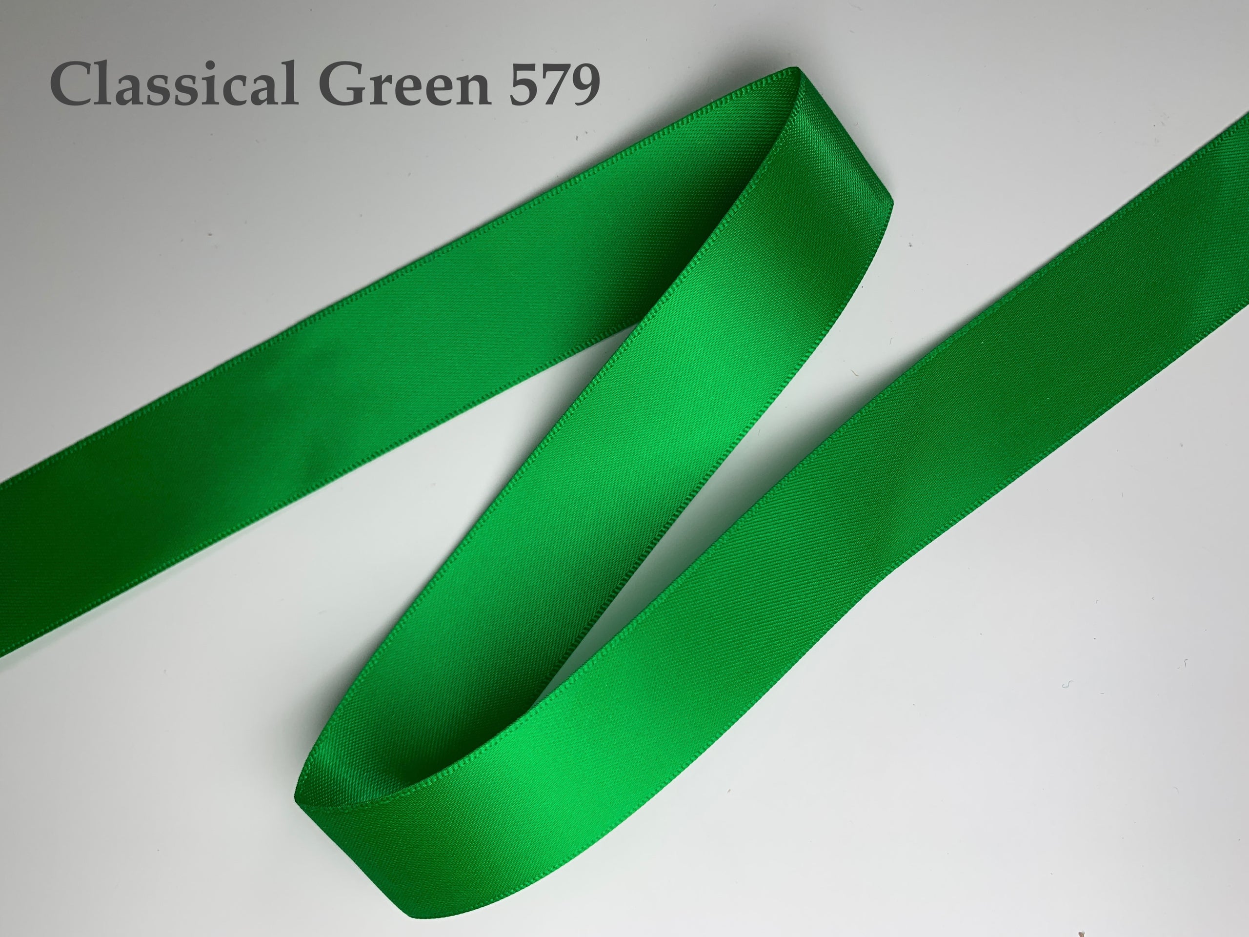 Dark Shale Green Premium Double Faced Satin Ribbon, 1-1/2x50 yards
