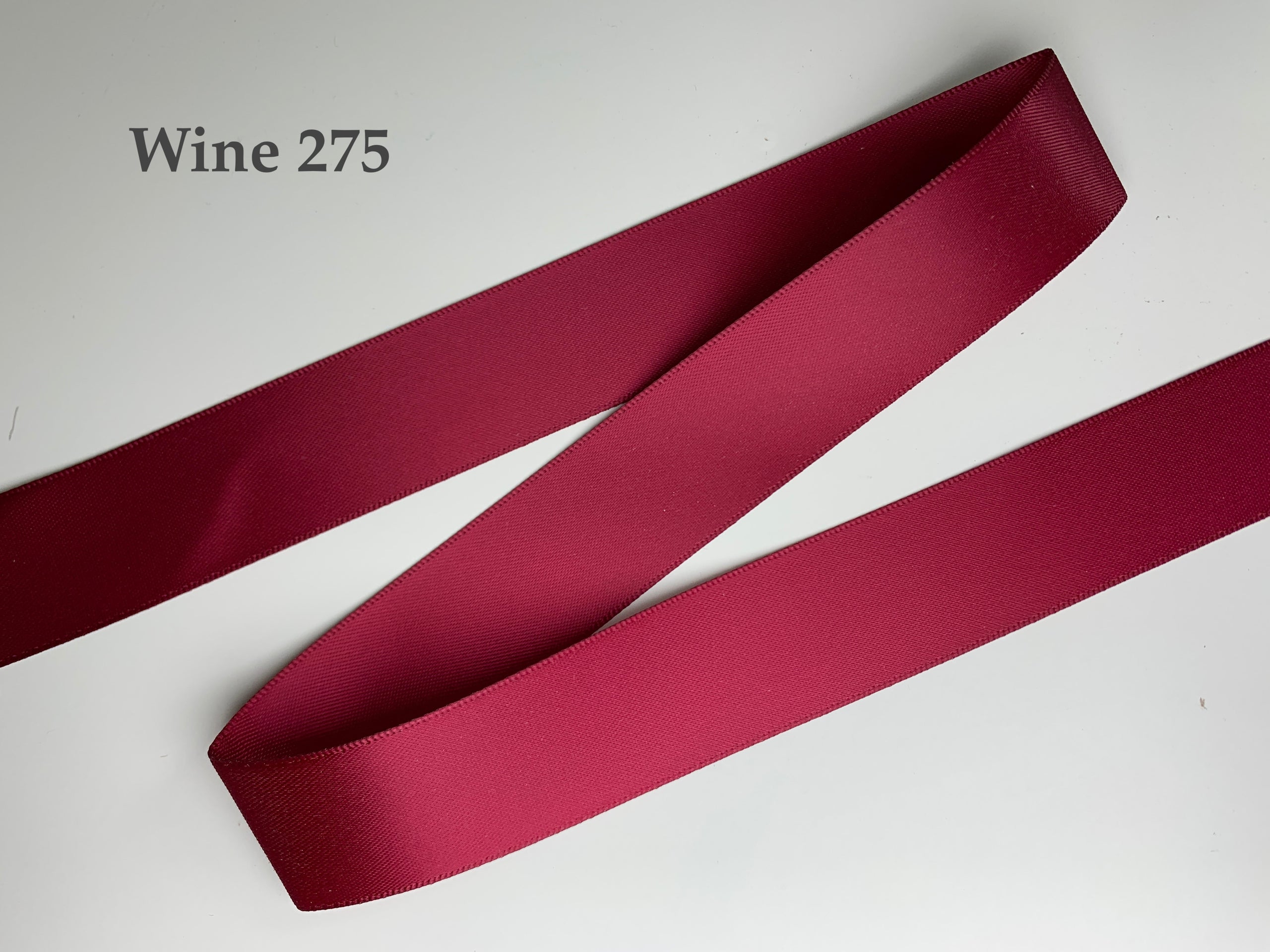 1/8 width Dainty Double Face Satin Ribbon - Burgundy