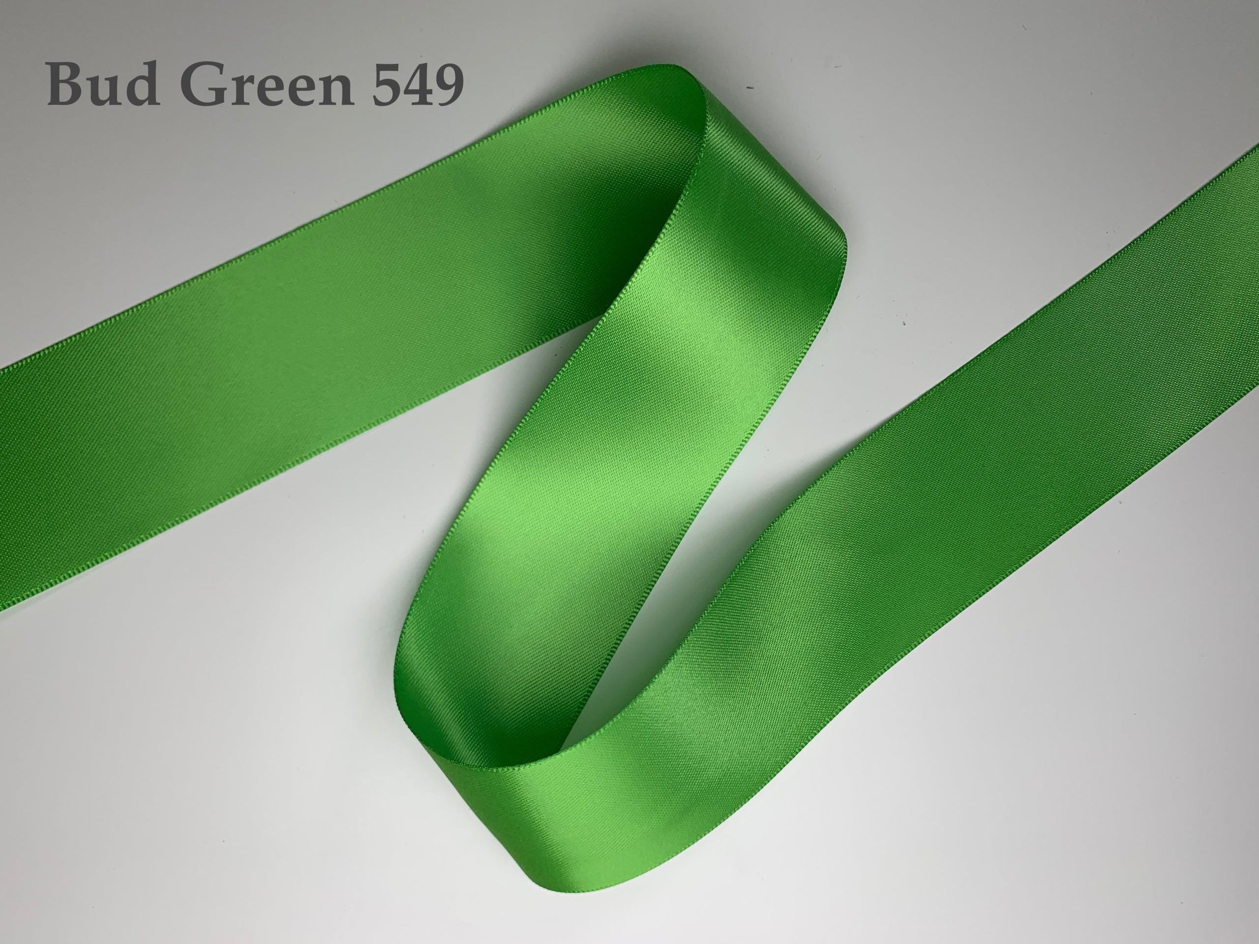 Ribbli Forest Green Satin Ribbon Double Faced Satin 1 inch x