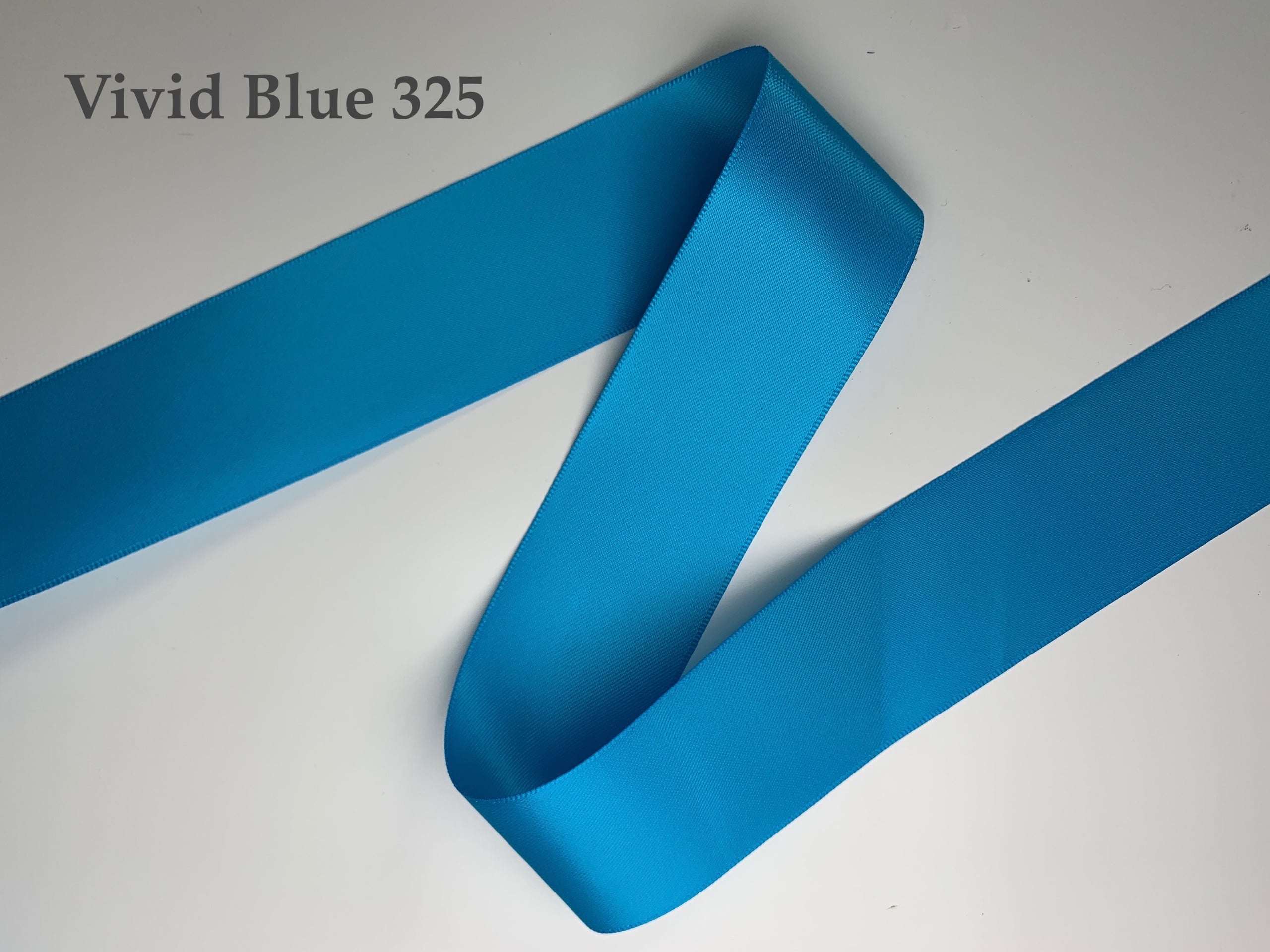 Ribbli Cobalt Blue Satin Ribbon Double Faced Satin 1 Inch x