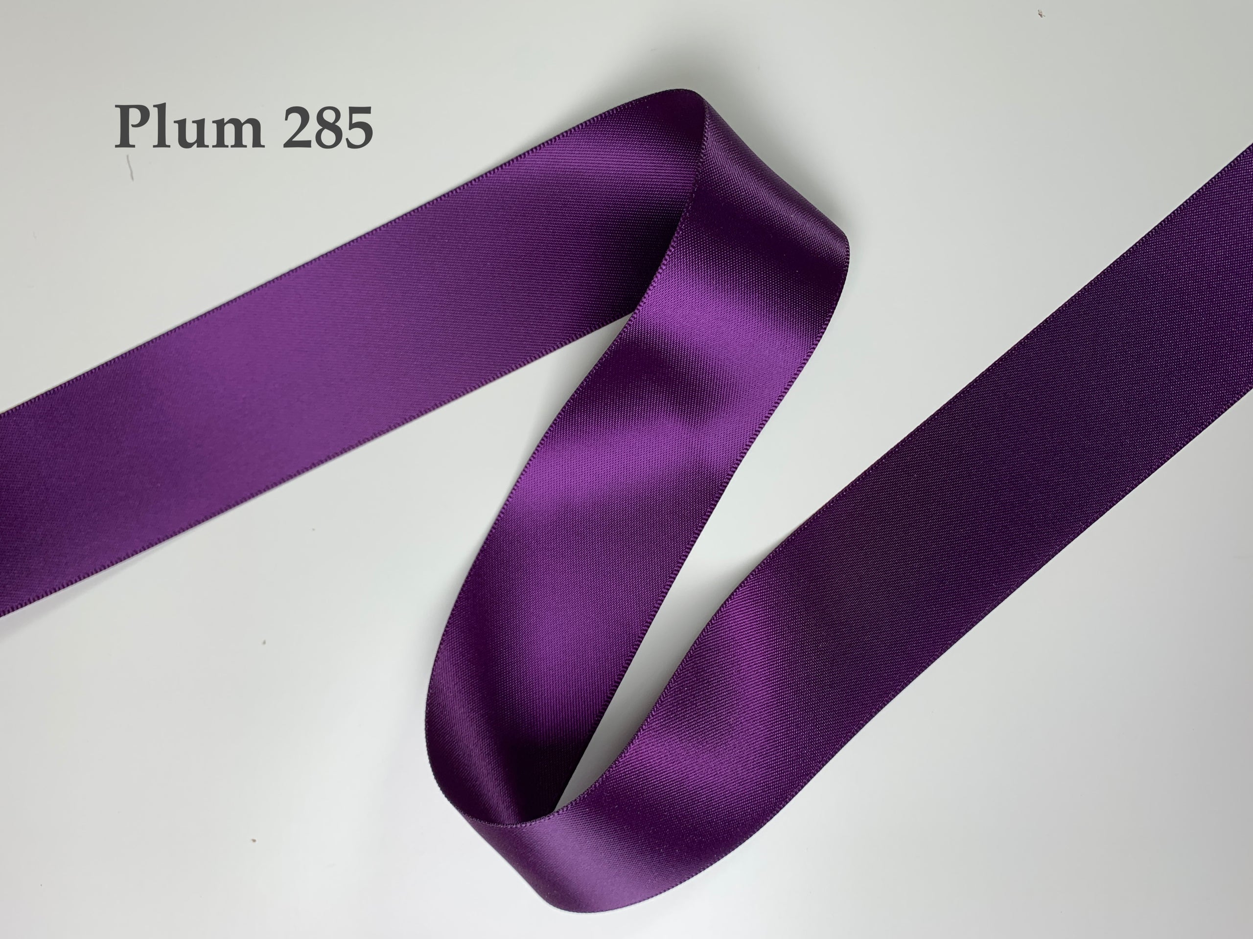 Grape Double Face French Satin Ribbon